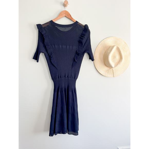 Scotch & Soda | Pointelle Knit Dress | Navy | Sz M - Picture 8 of 10